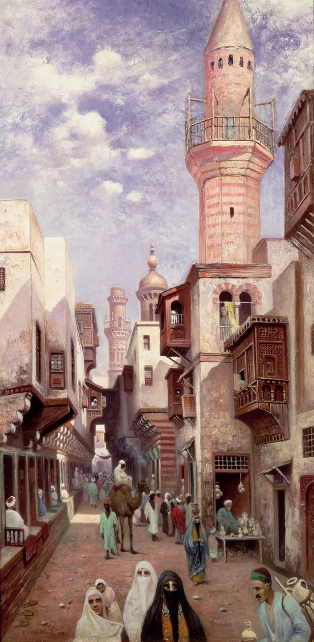 Arab utcakép alkotó: Franz Wilhelm Odelmark
