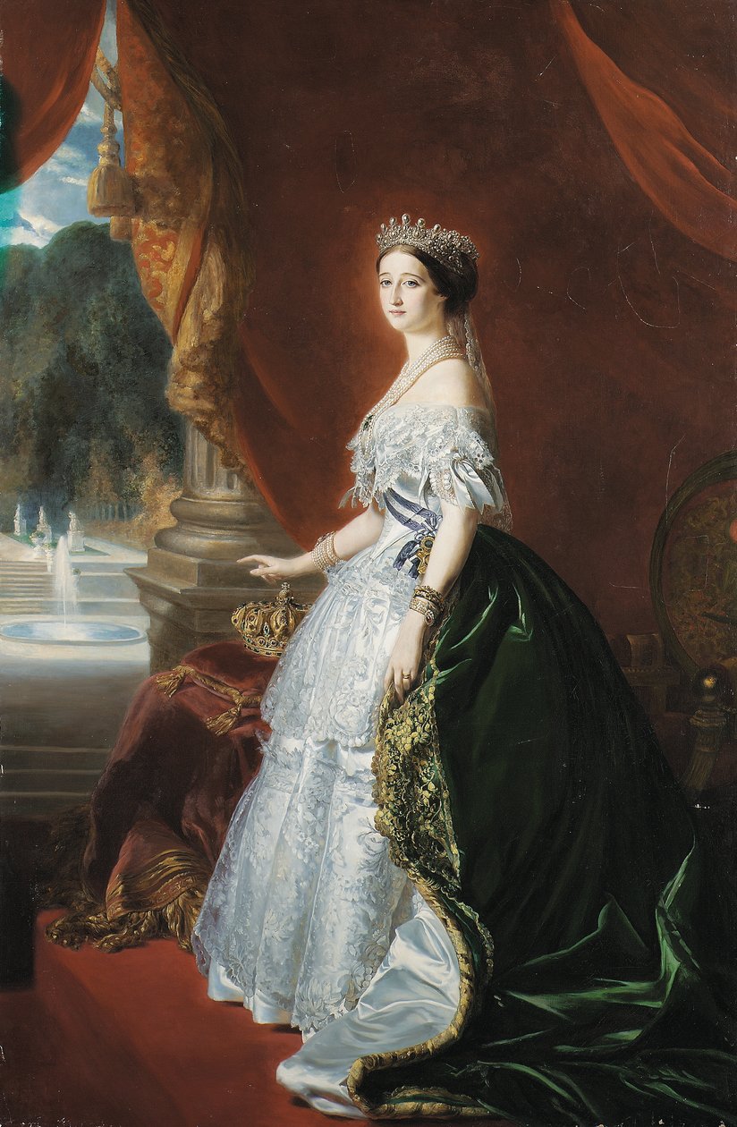 Eugénie császárné egészalakos portréja (olaj, vászon) alkotó: Franz Xaver  Winterhalter (after)