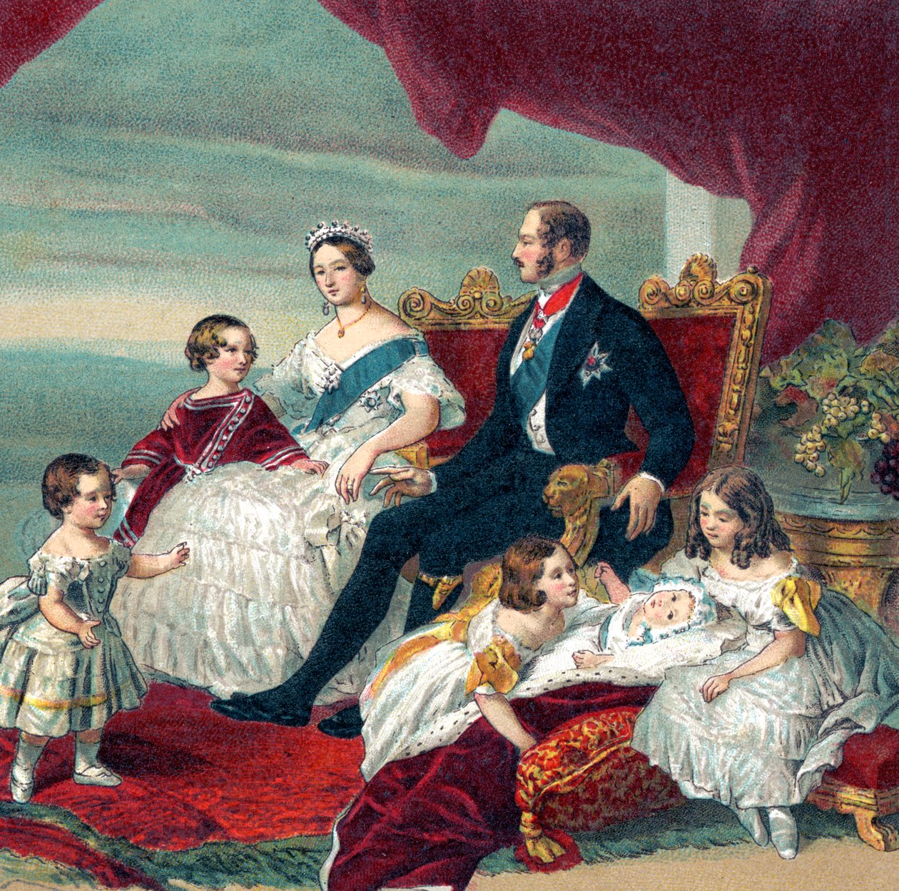 Viktória angol királynő és családja alkotó: Franz Xaver  Winterhalter (after)