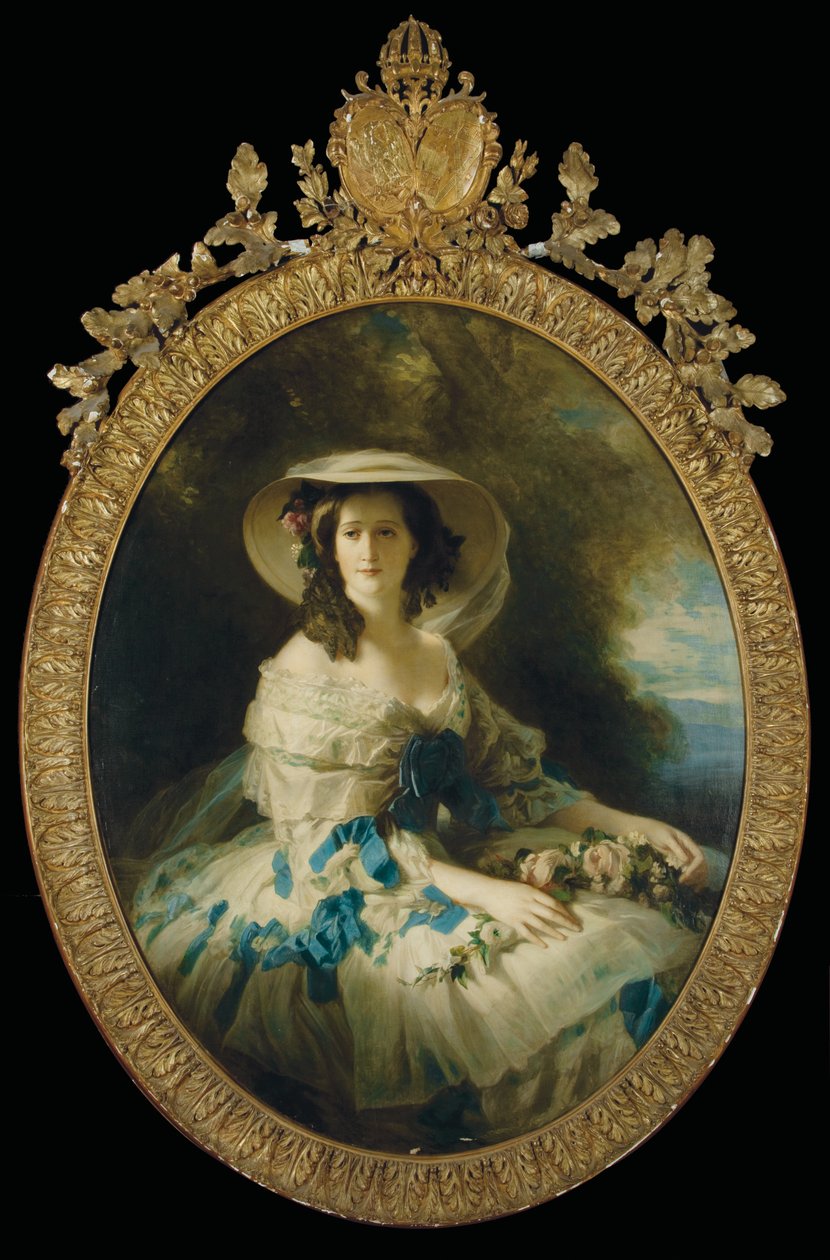 Eugenie császárné portréja (olaj, vászon) alkotó: Franz Xaver (studio of) Winterhalter