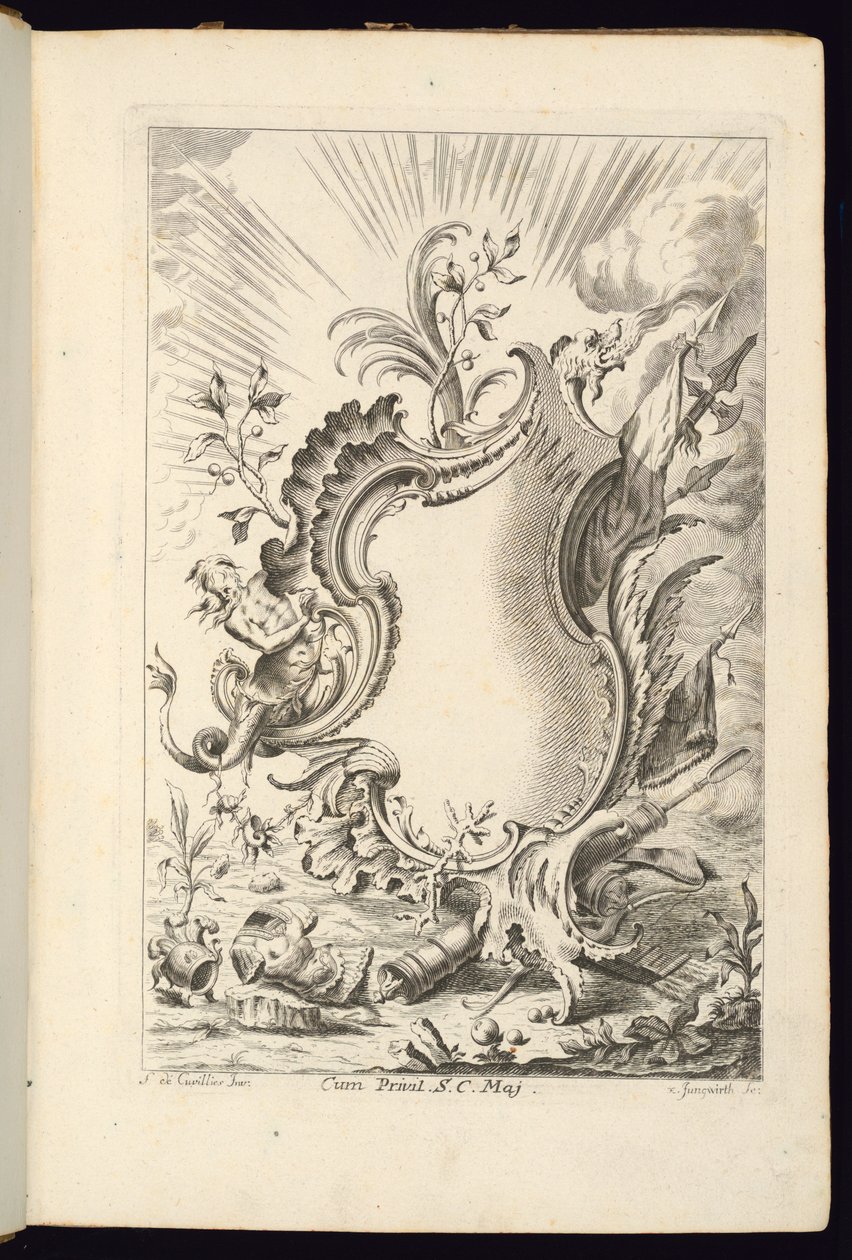 Cartouche with Dragon, Cartouches Book különböző célokra alkotó: Franz Xaver Andreas Jungwierth