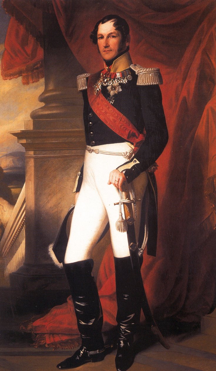 Holland: I. Leopold király portréja egyenruhában I. Leopold király portréja egyenruhában alkotó: Franz Xaver Winterhalter