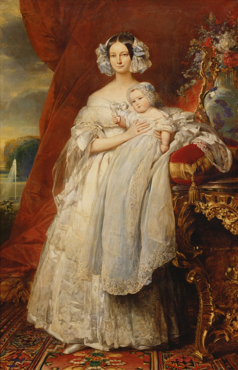 Helene-Louise de Mecklembourg-Schwerin, Orléans-i hercegnő (1814-58) fiával, Párizs grófjával (1838-94) 1839 (olaj, vászon) alkotó: Franz Xaver Winterhalter