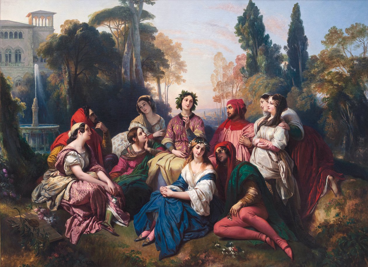 A Dekameron (The Decameron). A kompozíciót Giovanni Boccaccio (Jean Boccace) novellásgyűjteménye ihlette alkotó: Franz Xaver Winterhalter