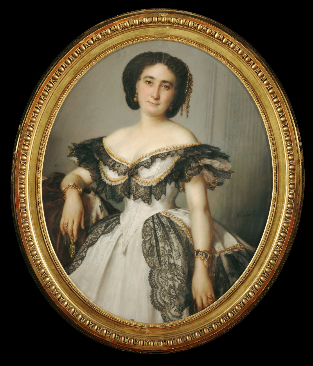 Portrait de femme - egy hölgy portréja ... alkotó: Franz Xaver Winterhalter