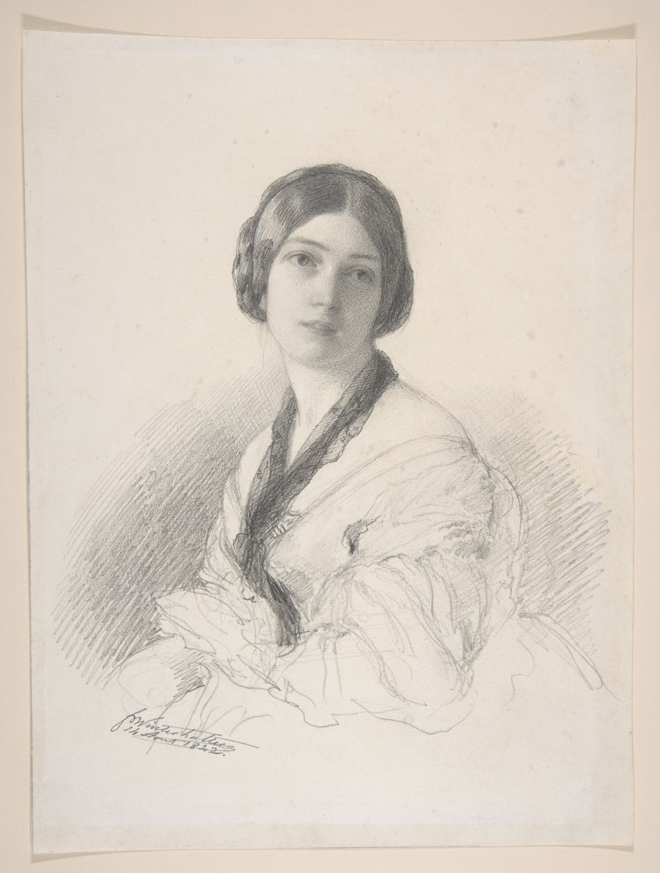 Gudin bárónő, születési nevén Margareth Louis Hay portréja alkotó: Franz Xaver Winterhalter