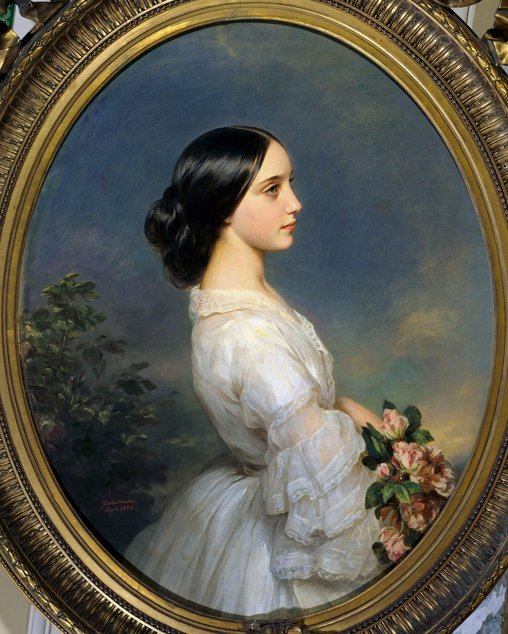 Carmen Ida Aguado (1847-1880) portréja. Francois Xaver Winterhalter (1806-1873) festménye alkotó: Franz Xaver Winterhalter