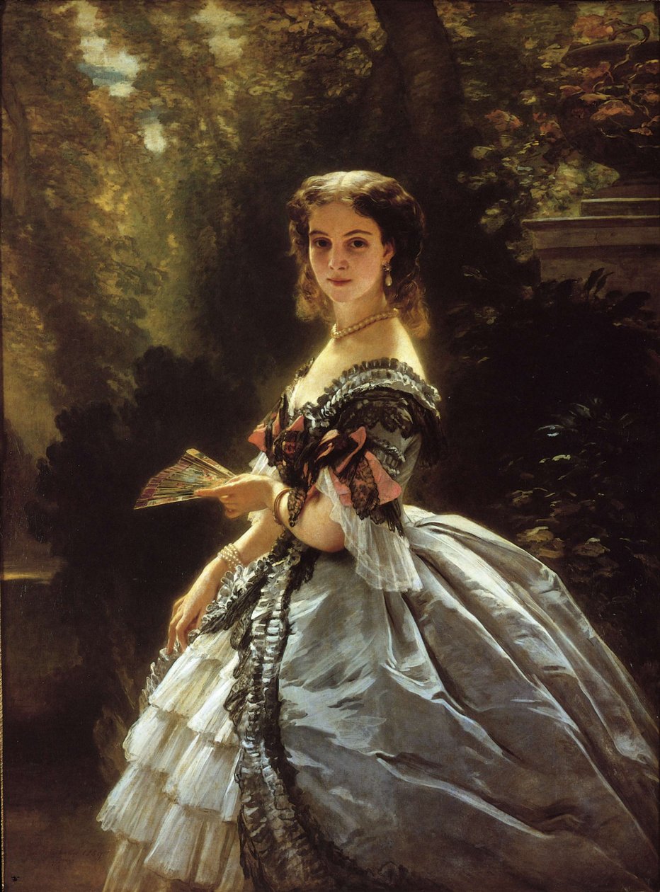 Erzsébet Esperovna Trubetskaya grófnő portréja, szül.: Belosselszkaja-Belozerszkaja 1834-1907, 18 alkotó: Franz Xaver Winterhalter