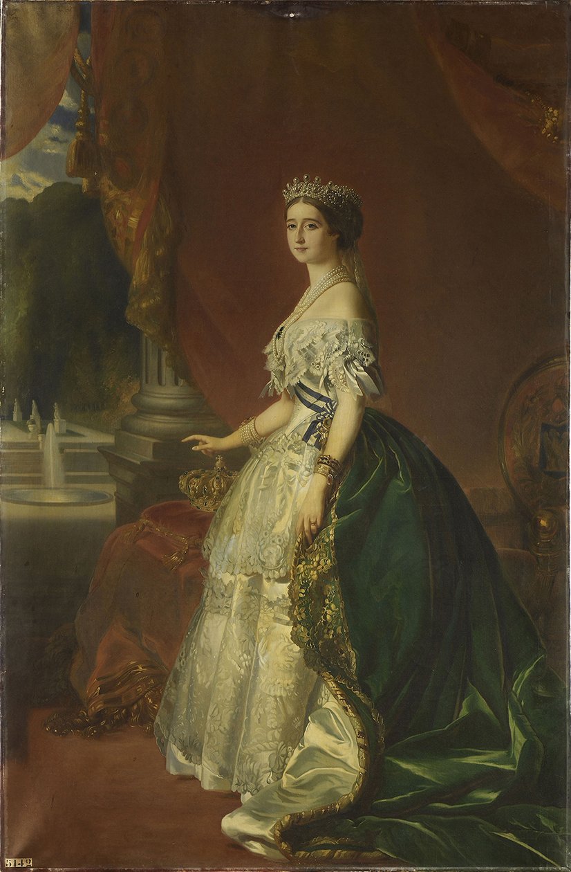 Eugénie de Montijo 1826-1920, francia császárnő portréja, 1853 alkotó: Franz Xaver Winterhalter