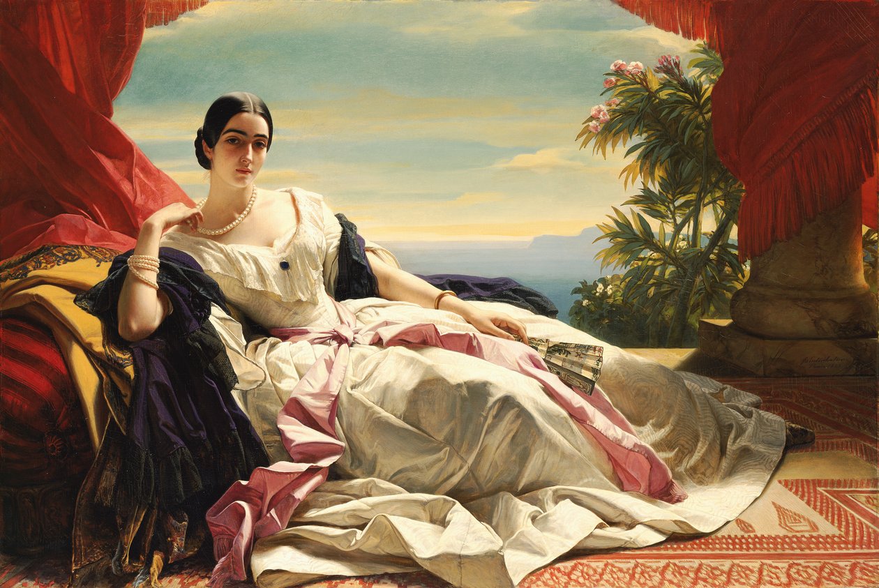 Leonilla Ivanovna Baryatinskaya, Sayn Wittgenstein hercegnő 1816-1918, 1843 portréja alkotó: Franz Xaver Winterhalter