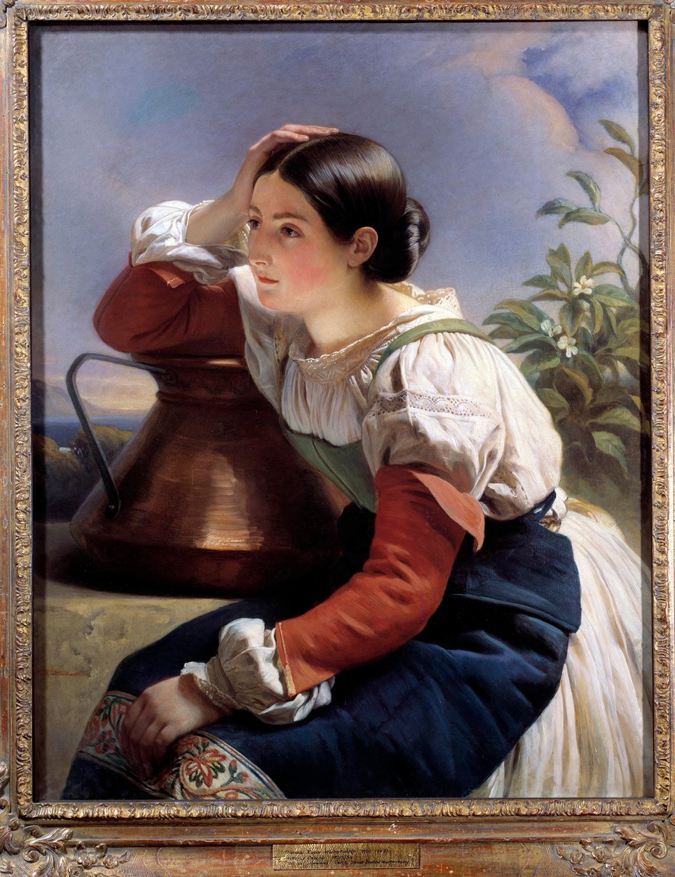 Egy fiatal olasz portré a kútnál Xaver Winterhalter (1806-1873) festménye, 1833. Magángyűjtemény alkotó: Franz Xaver Winterhalter