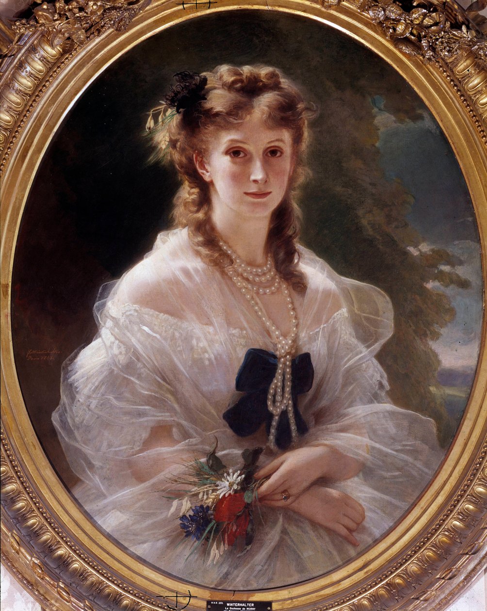 Morny hercegné, Troubesztkoy (vagy Troubeztkoy) hercegnő portréja. Franz Xaver Winterhalter (1806-1873) festménye alkotó: Franz Xaver Winterhalter