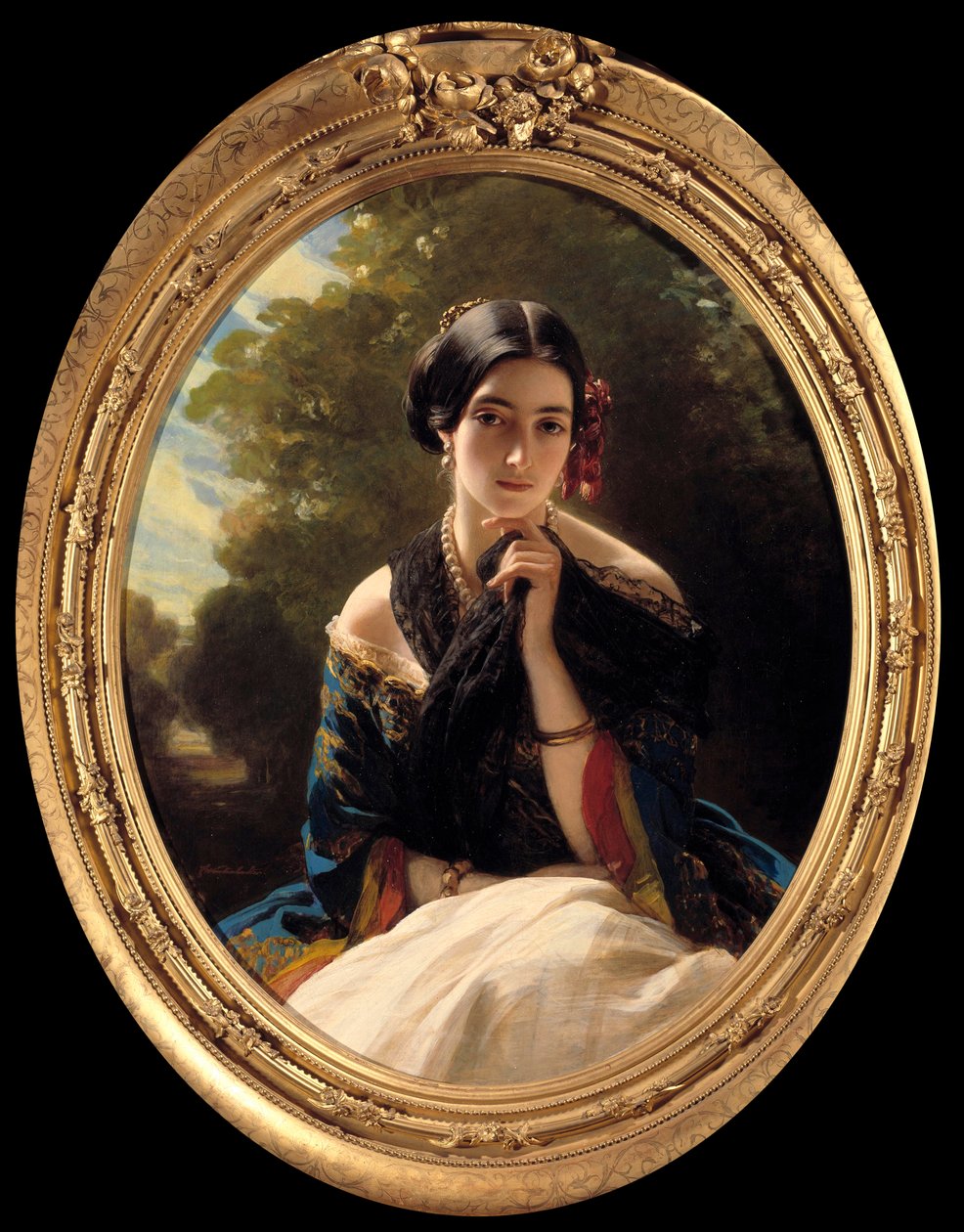 Sayn Wittgenstein hercegnő portréja Sayn (Sayn-Wittgenstein) Xaver Winterhalter (1806-1873) festménye 1849. Magángyűjtemény alkotó: Franz Xaver Winterhalter