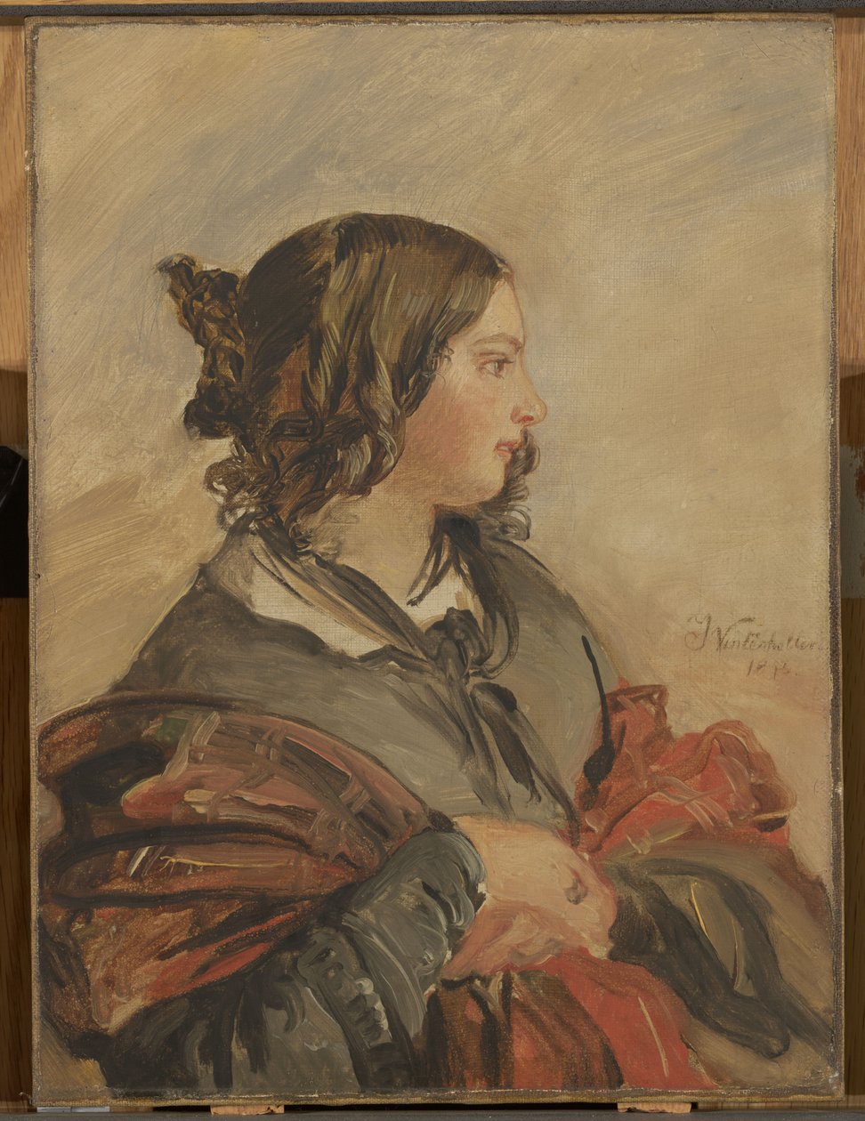 A fiatal Viktória királynő portréja alkotó: Franz Xaver Winterhalter