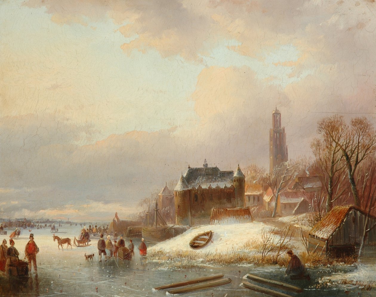 Snow Scene Hollandiában alkotó: Franz Xaver Winterhalter