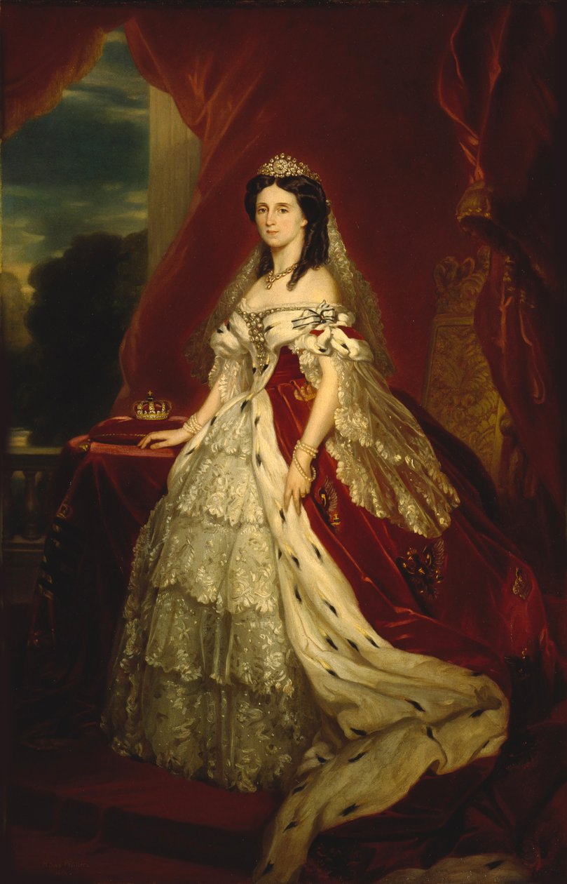 Augusta szász-weimar-eisenachi hercegnő 1811-1890, Poroszország királynője, 1859 körül. alkotó: Franz Xaver Winterhalter School of .