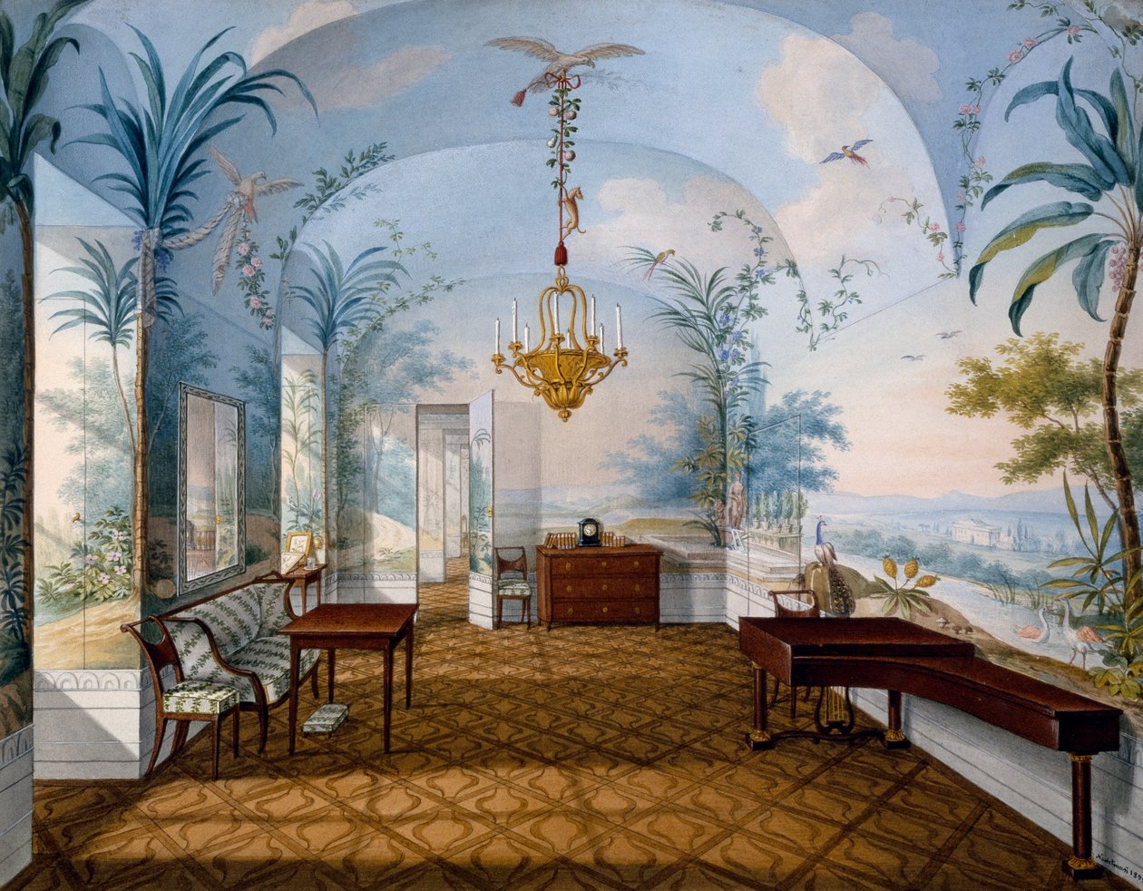 Festőterem, Marian Hall néven ismert Schönbrunni kastély alkotó: Franz Xavier Nachtmann