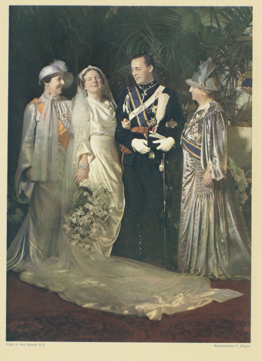 Juliana és Bernhard portréja alkotó: Franz Ziegler