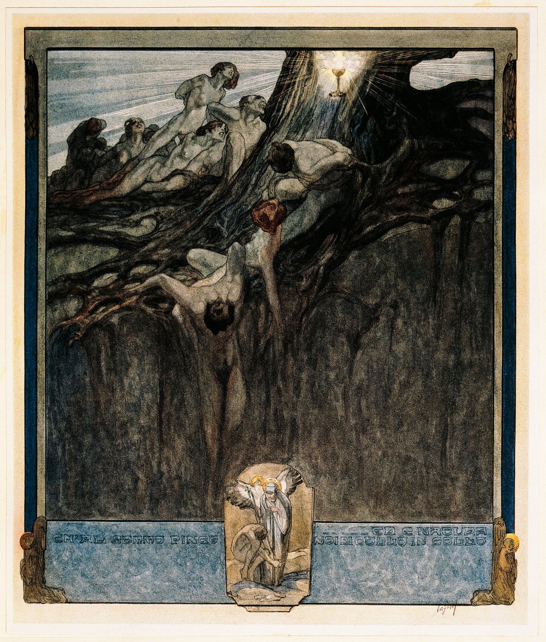 Austria, Vienna, Illustration of Dante Alighieri