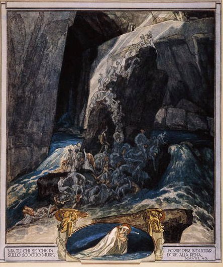 Illusztráció Dante Isteni színjátékából, Inferno, XXIII. ének, 1921 (wc papíron) alkotó: Franz von Bayros