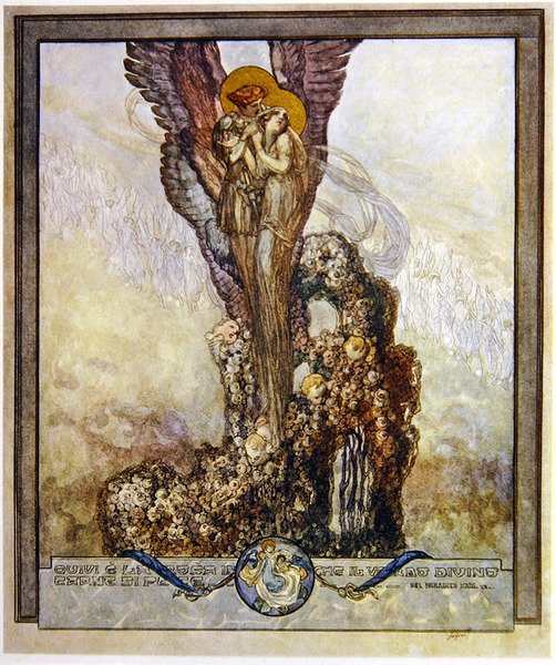 Illusztráció Dantès Isteni komédiájából, Paradicsom, XXIII. ének, 1921 (wc, papír) alkotó: Franz von Bayros