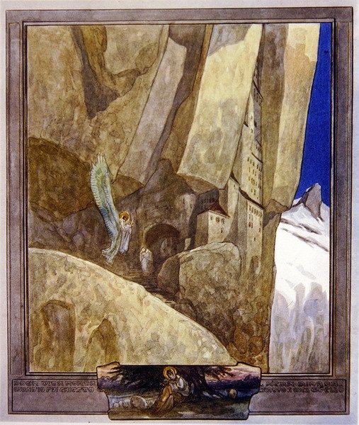 Illusztráció Dantès Isteni komédiájából, Paradicsom, XXI. ének, 1921 (wc, papír) alkotó: Franz von Bayros