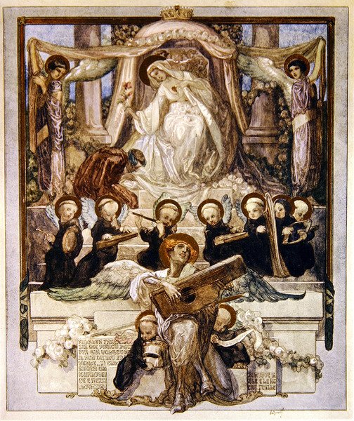 Illusztráció Dante Isteni színjátékából, Paradiso, XXXIII. ének, 1921 (wc papíron) alkotó: Franz von Bayros