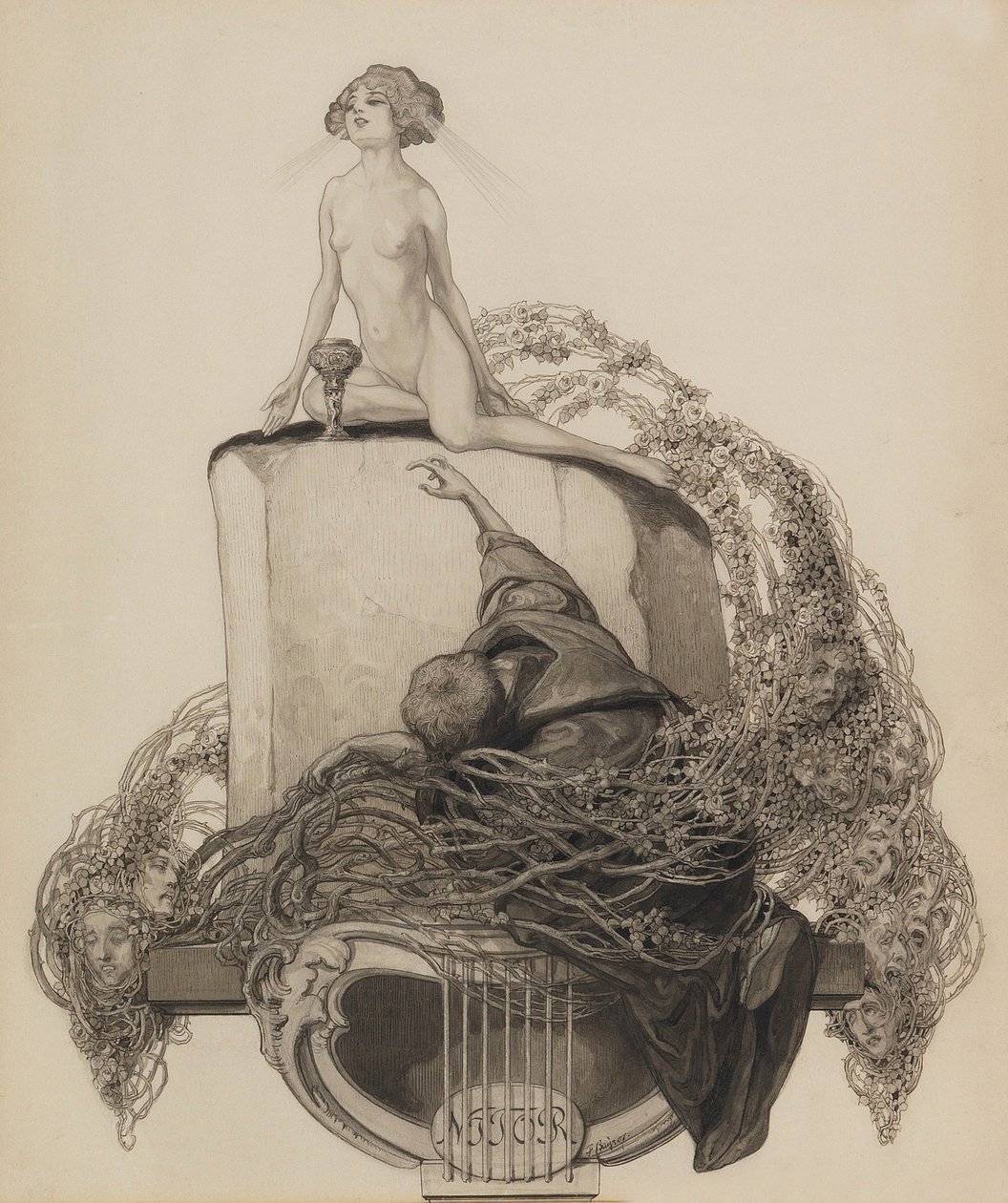 Küzdök. alkotó: Franz von Bayros