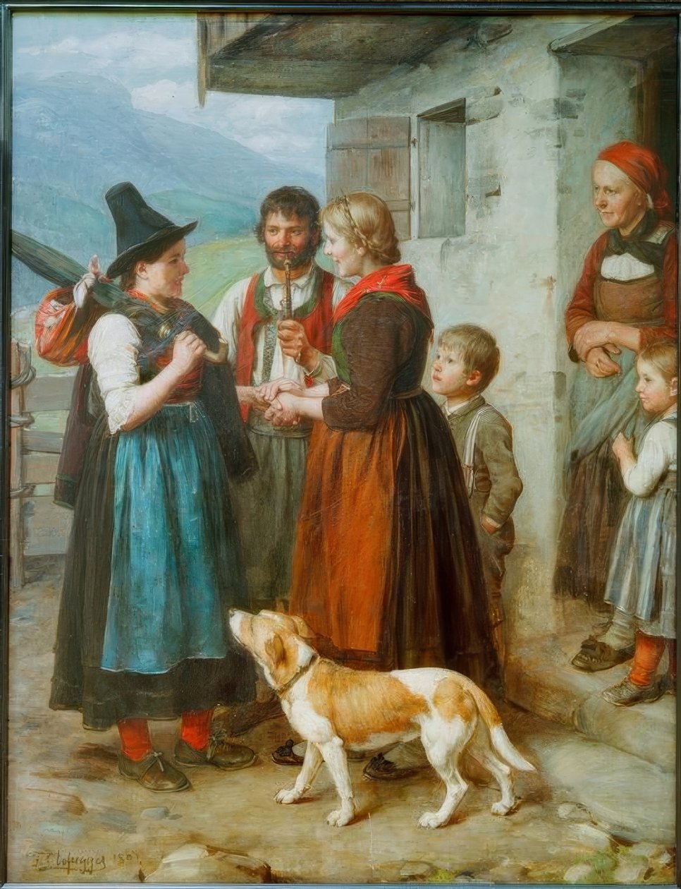 Üdvözlöm a vendégeket alkotó: Franz von Defregger