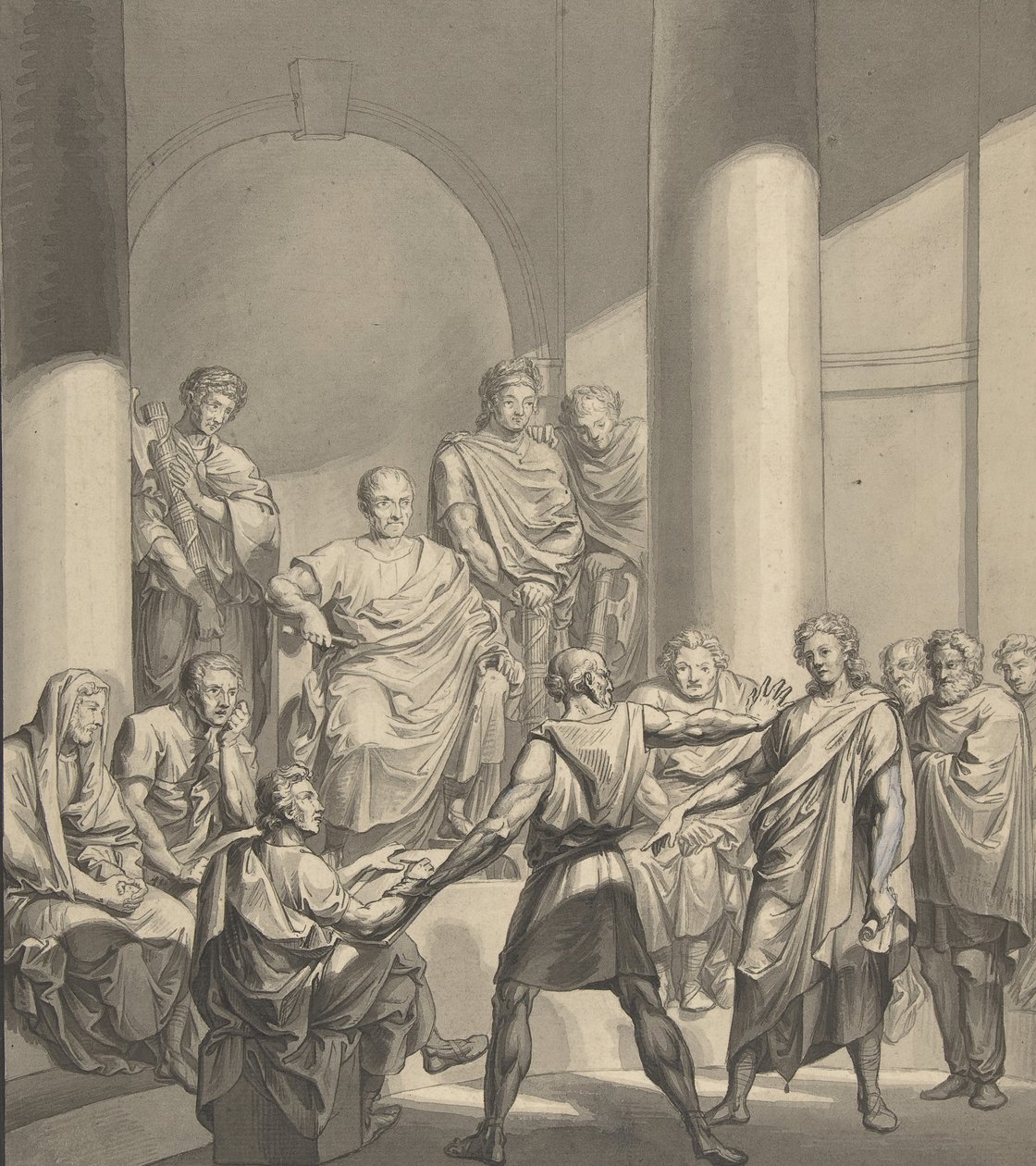 Római alakok összeállítása, Regulustól, Collin drámája, 19. század. alkotó: Franz von Hauslab