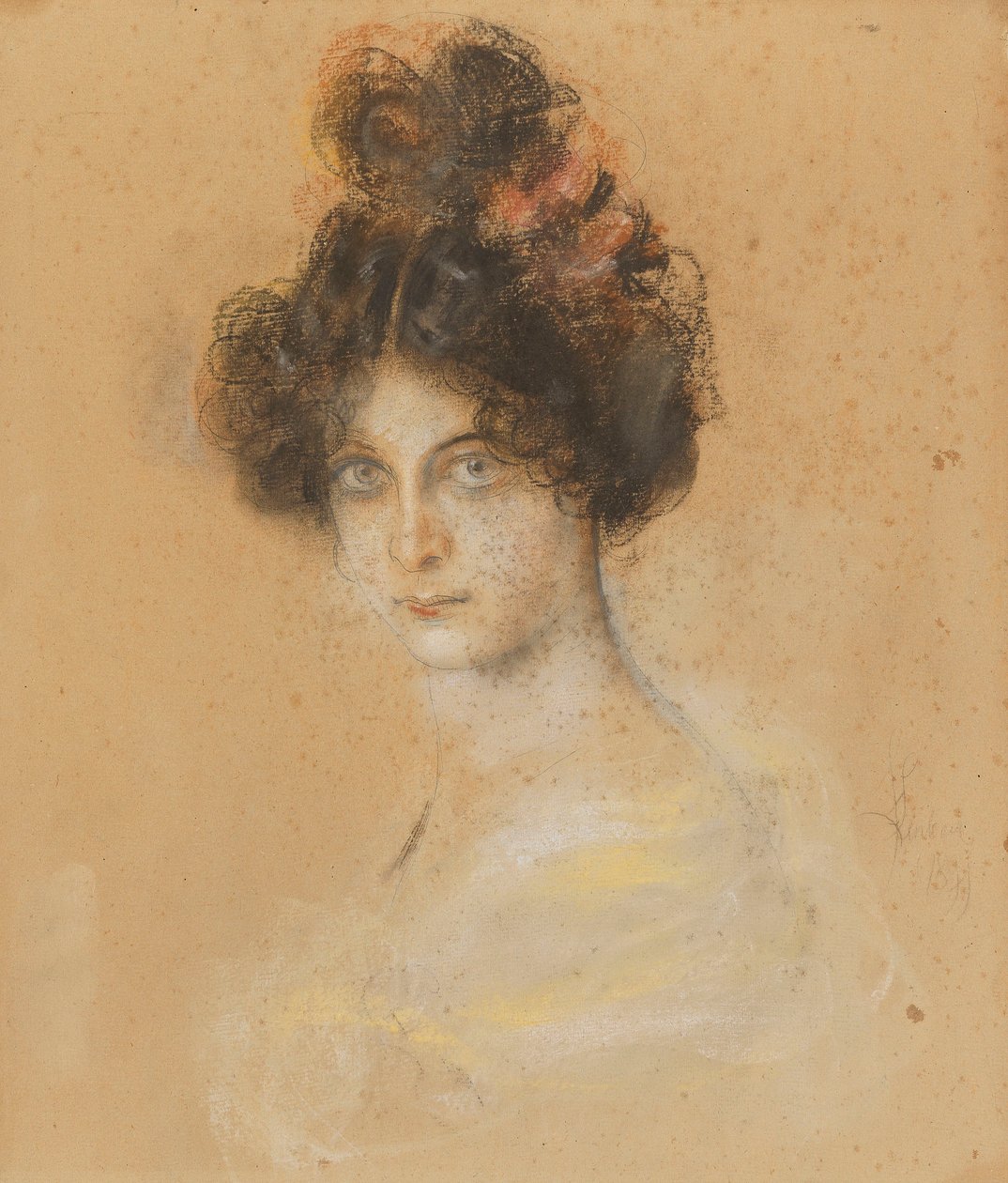 Franz von Lenbach - Saharet ausztrál kanásztáncosnő portréja, 1899 alkotó: Franz von Lenbach