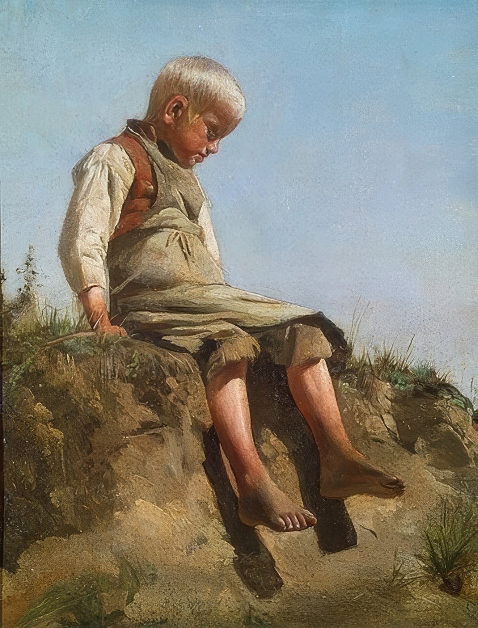 Fiú a napon. 1860 alkotó: Franz von Lenbach