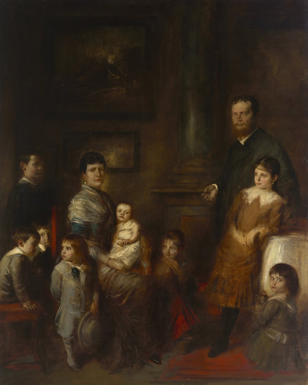 Ludwig bajor koronaherceg családjával alkotó: Franz von Lenbach