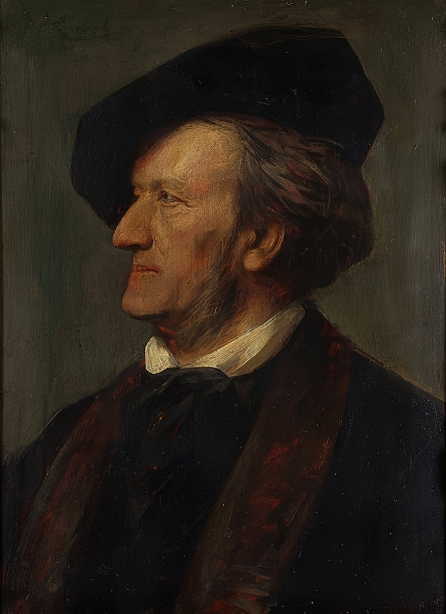Richard Wagner (1813-1883) zeneszerző portréja. 1871 alkotó: Franz von Lenbach