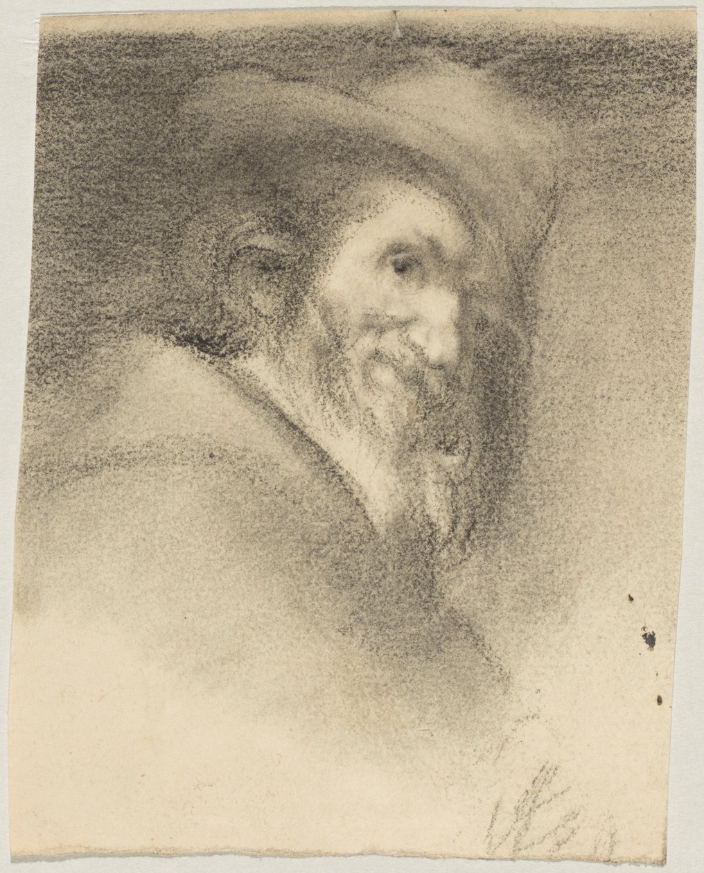 Vázlat Vásquez nyomán; Menipposz feje; eredeti: Madrid, Prado alkotó: Franz von Lenbach