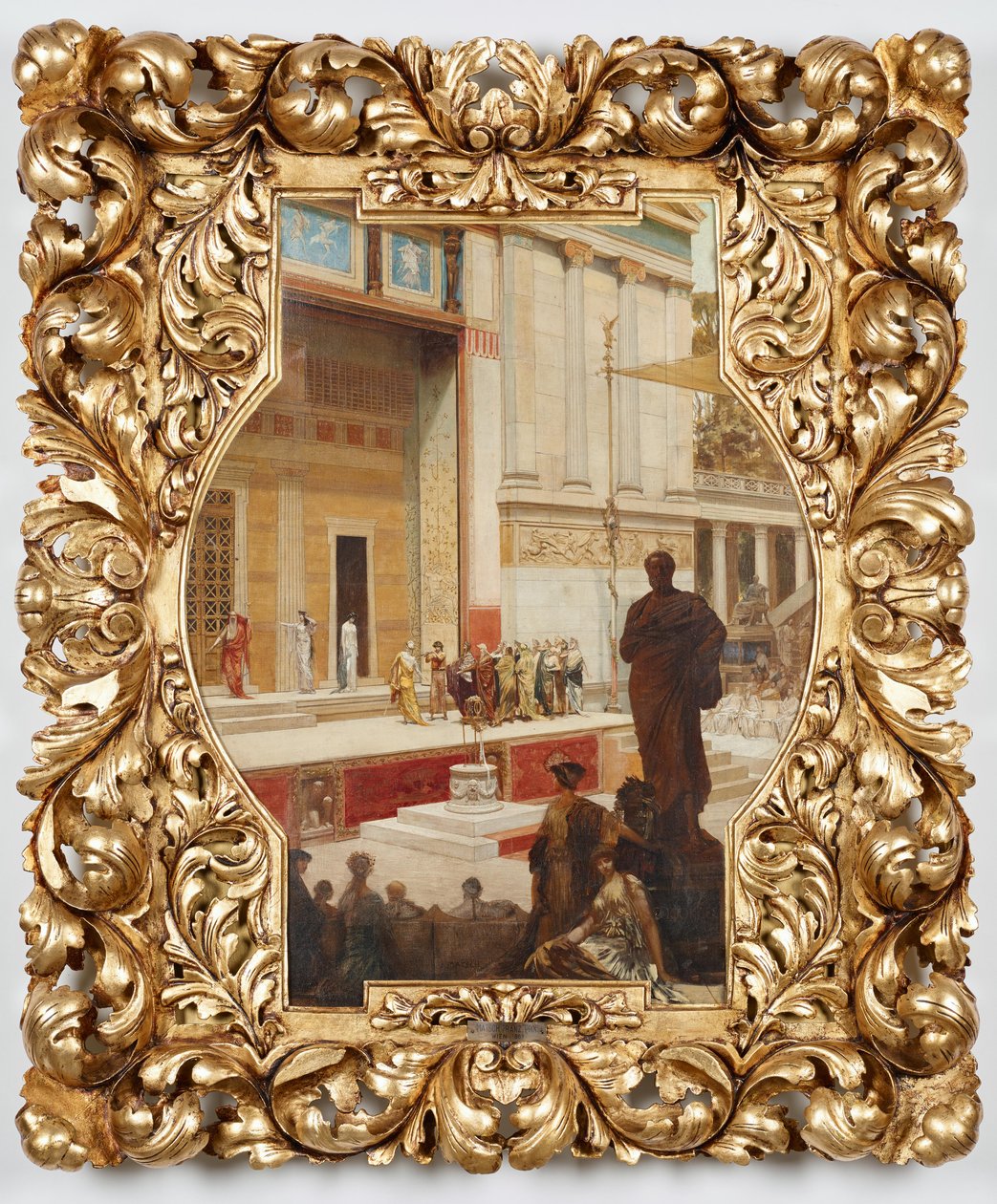 Az athéni Dionüszosz Színház. A bécsi Burgtheater lépcsőházának mennyezetfestményének terve. alkotó: Franz von Matsch