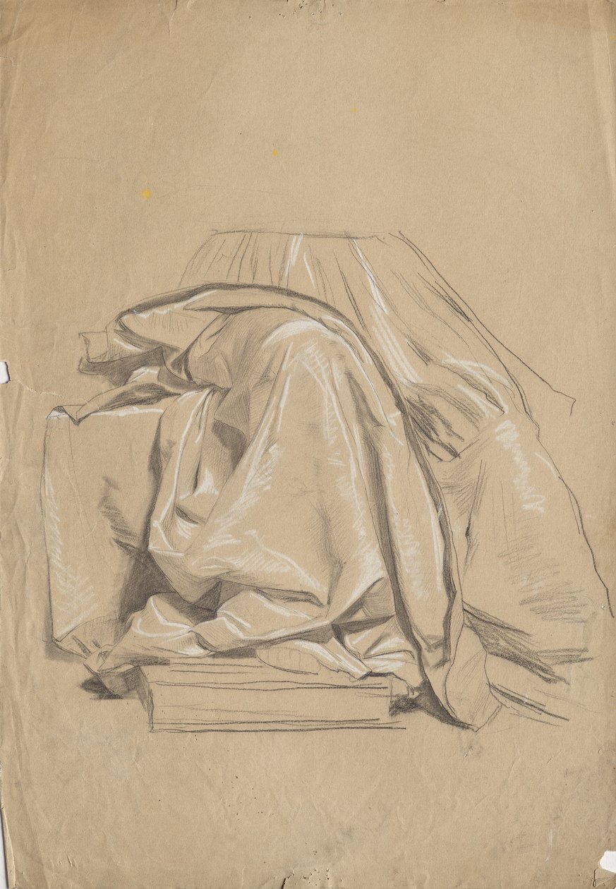 Draperiestudie alkotó: Franz von Matsch