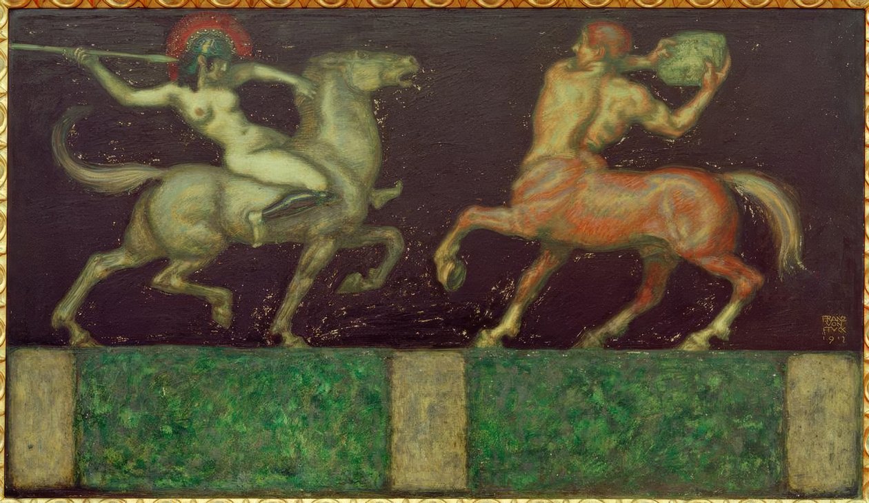 Amazon és Kentaur alkotó: Franz von Stuck