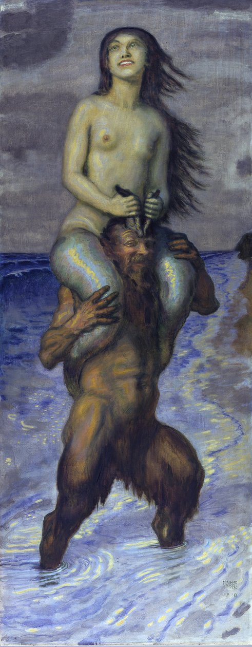 Faun és sellő alkotó: Franz von Stuck
