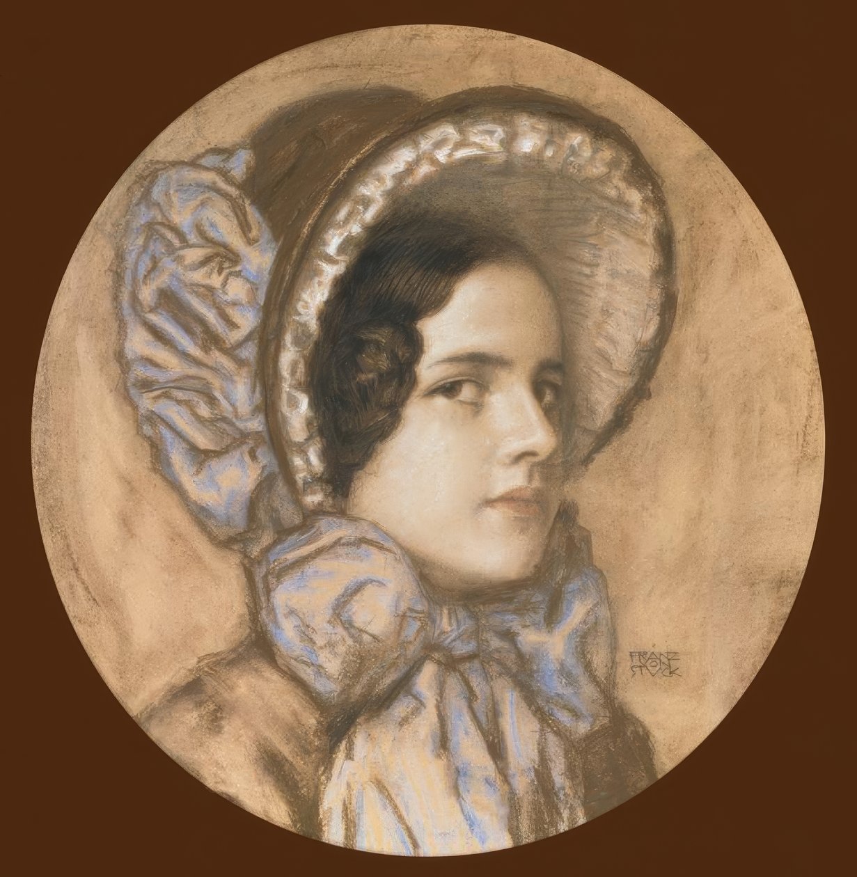 Franz v. Stukkó, Mária portré / pasztell alkotó: Franz von Stuck