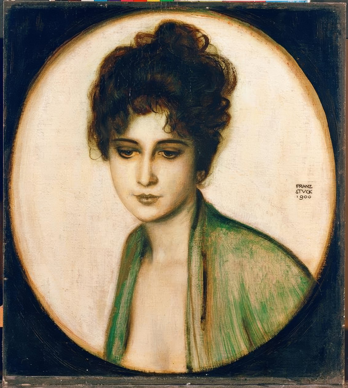 Franz von Stuck, Mrs. Feez portréja / festmény, 1900 alkotó: Franz von Stuck