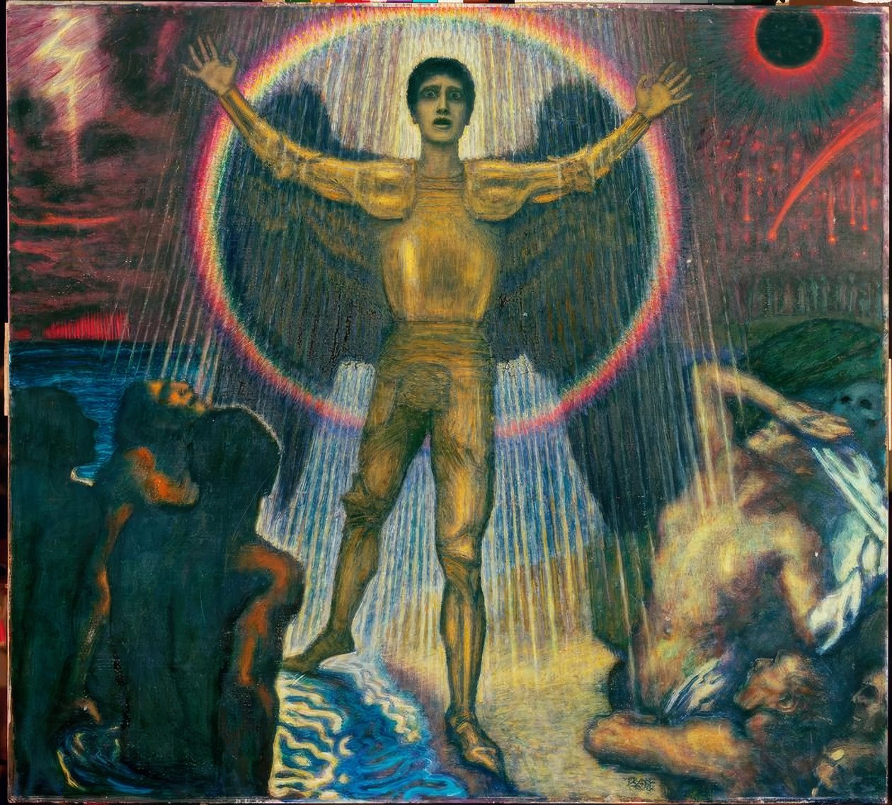 Franz von Stuck, Az ítélet angyala / festmény, 1922 körül alkotó: Franz von Stuck