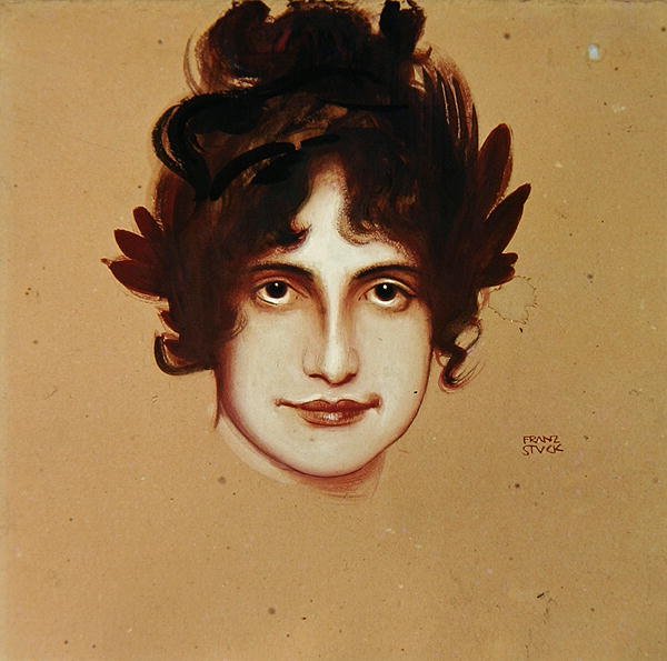 Női portré, 1896 körül (olaj, papír) alkotó: Franz von Stuck