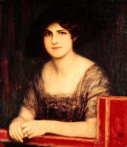 A művész lánya, Mary portréja, 1916 körül (olaj) alkotó: Franz von Stuck