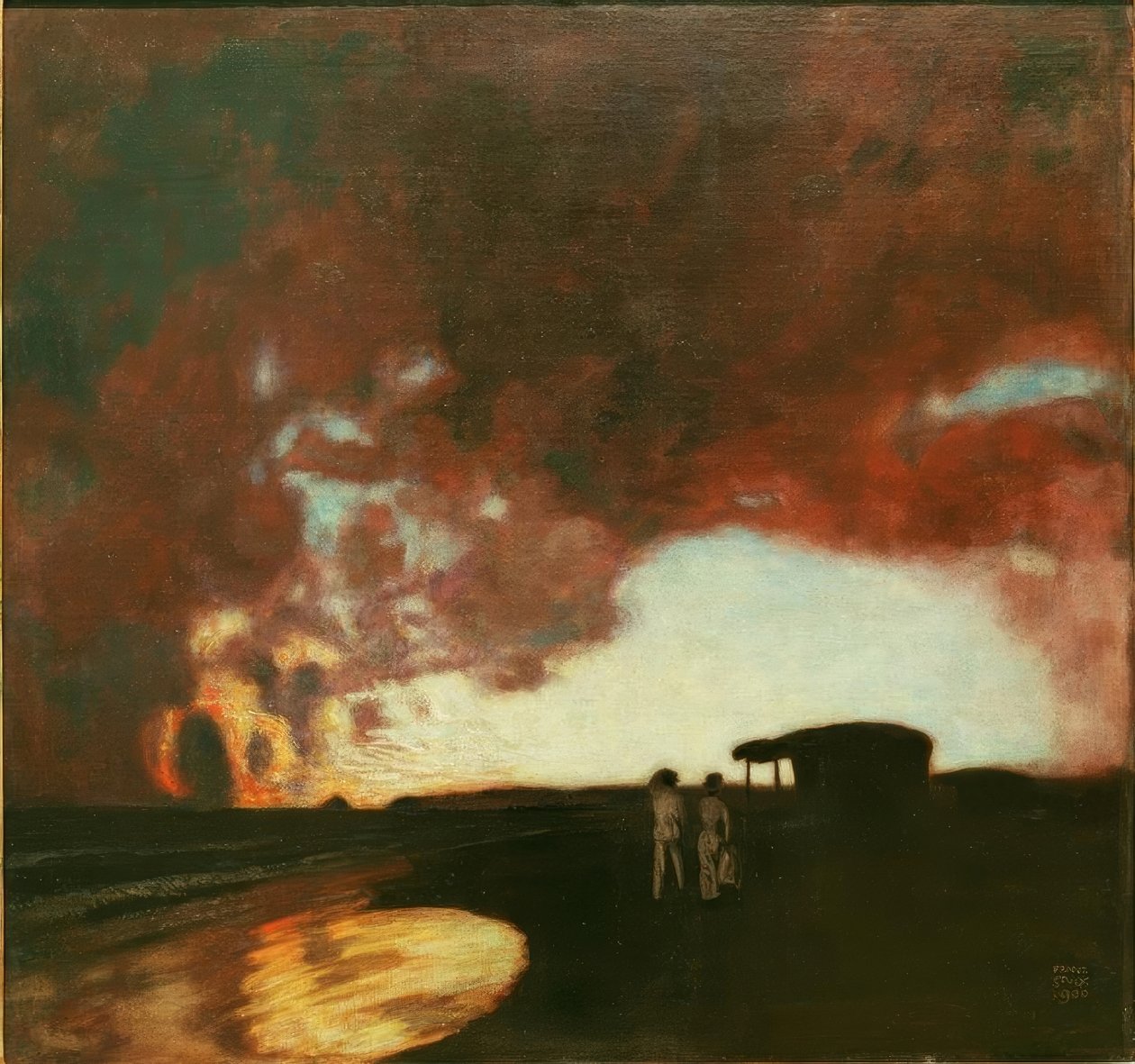 Naplemente a tengeren alkotó: Franz von Stuck
