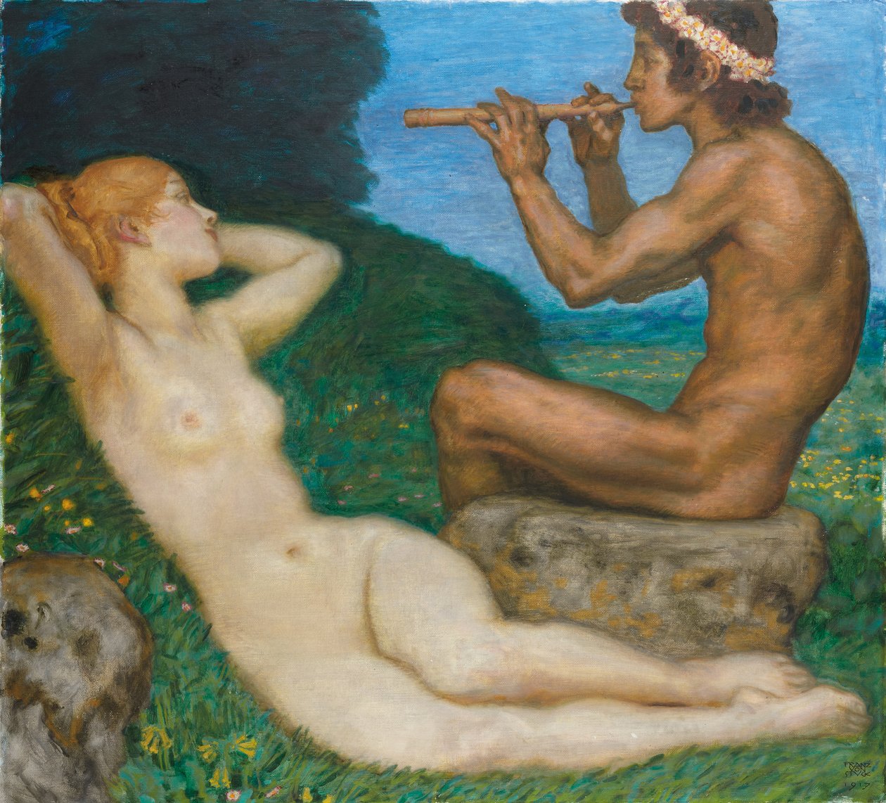 Tavaszi szerelem; A szerelem tavasza, 1917 alkotó: Franz von Stuck