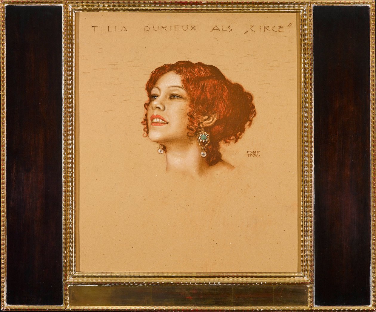 Tilla Durieux (1880-1971) mint Circe - Franz-Ritter (Franz Ritter) von Stuck (1863-1928). Pasztell kartonon alkotó: Franz von Stuck