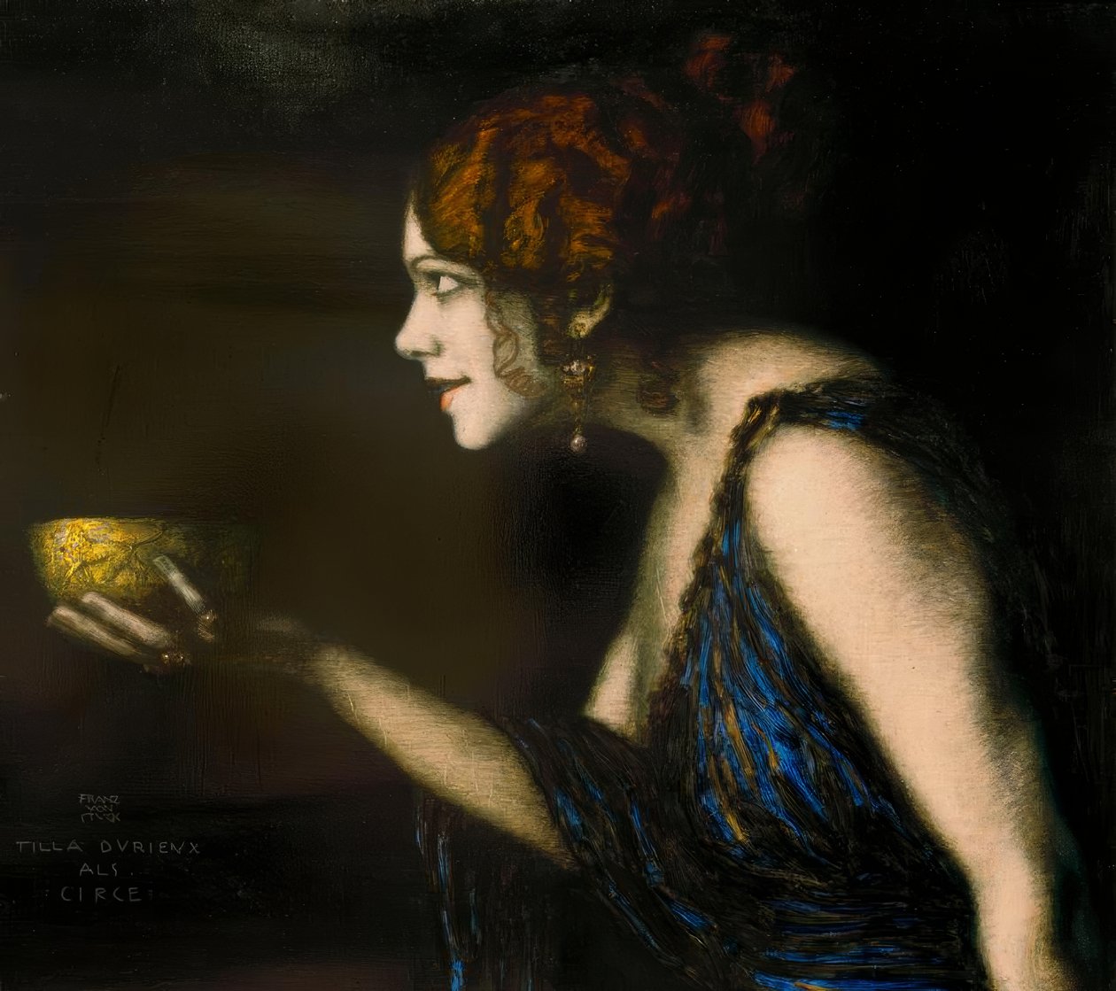 Tilla Durieux als Circe / F. v. Megragadt alkotó: Franz von Stuck