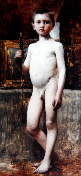 Fiatal fiú, 1911 körül (olaj, vászon) alkotó: Franz von Stuck