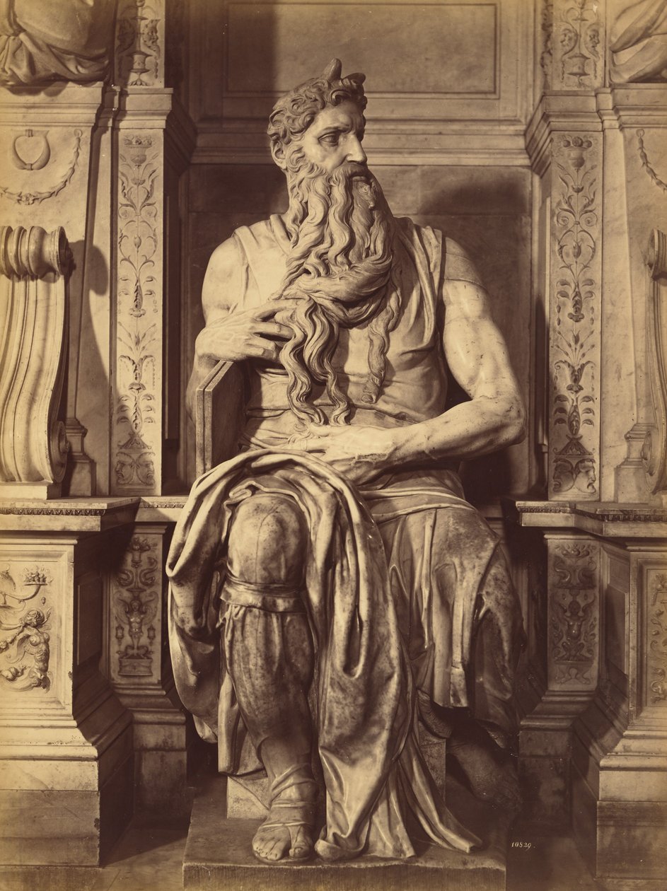 [Moise, Michael Angelo alkotása, a II. Julius sírjának központi szobra] alkotó: Fratelli Alinari
